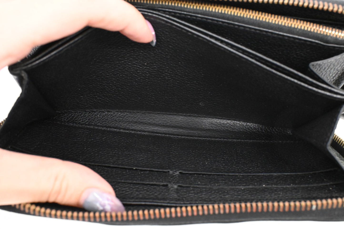 Louis Vuitton Long Zippy Wallet in Black Empreinte Leather