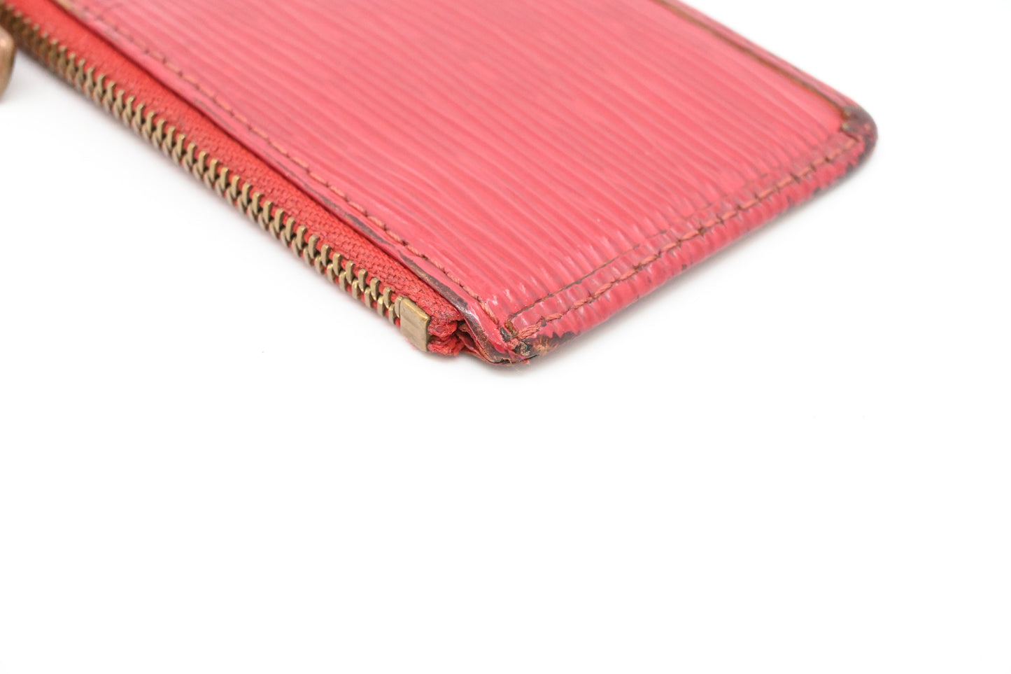 Louis Vuitton Pochette Cles in Red Epi Leather