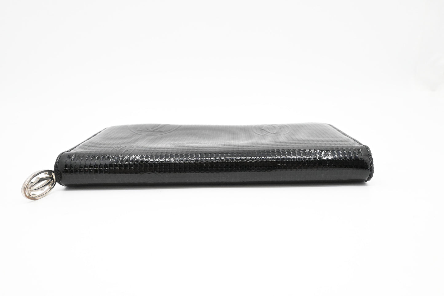 Cartier Zippy Long Wallet in Black Patent Leather