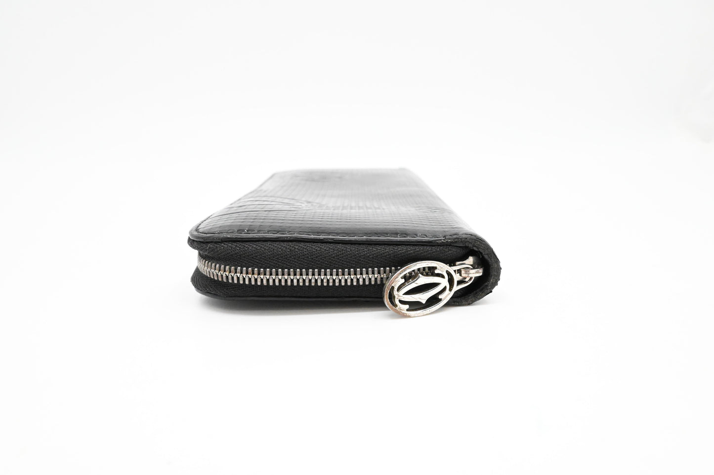 Cartier Zippy Long Wallet in Black Patent Leather