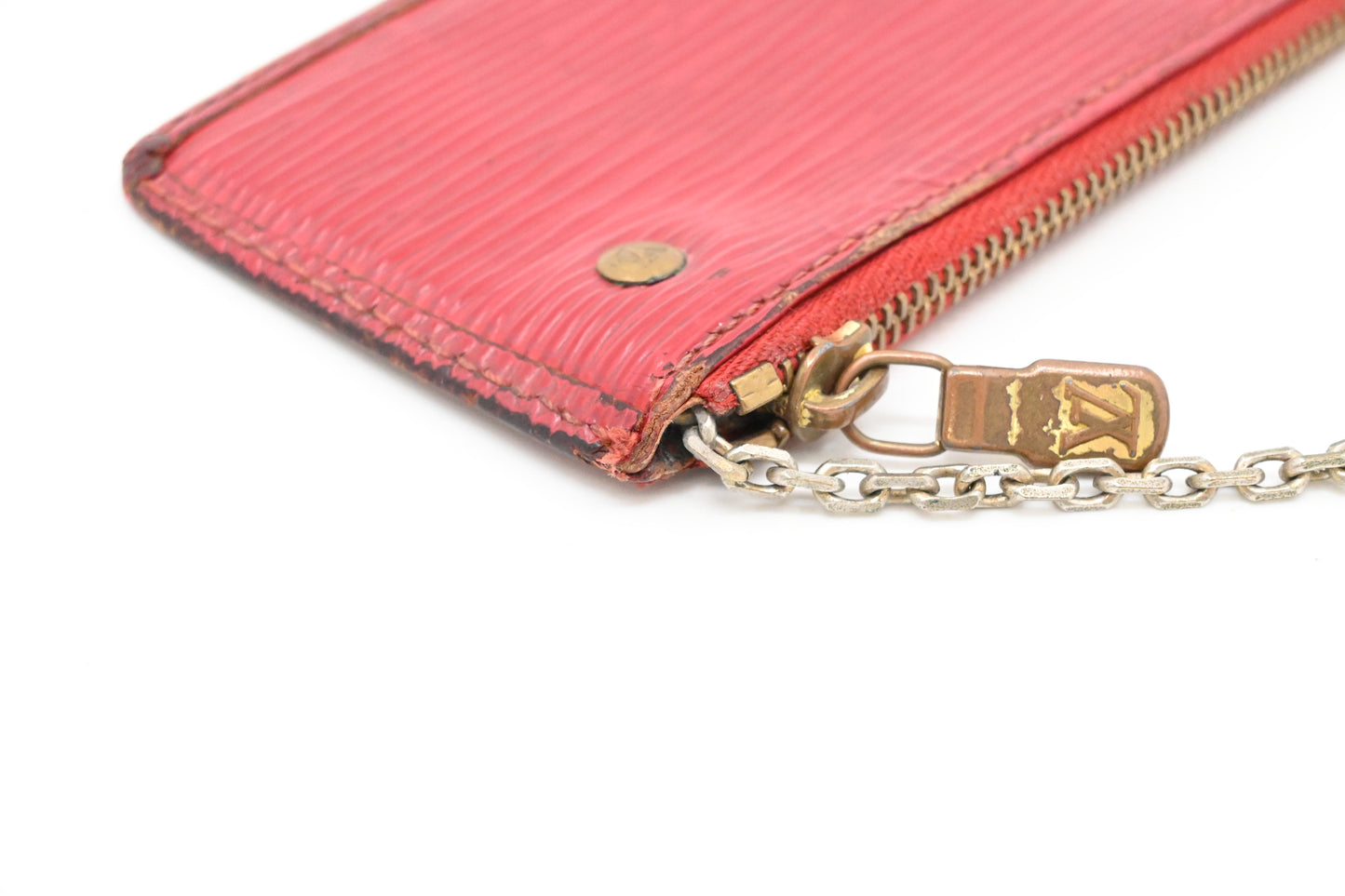Louis Vuitton Pochette Cles in Red Epi Leather