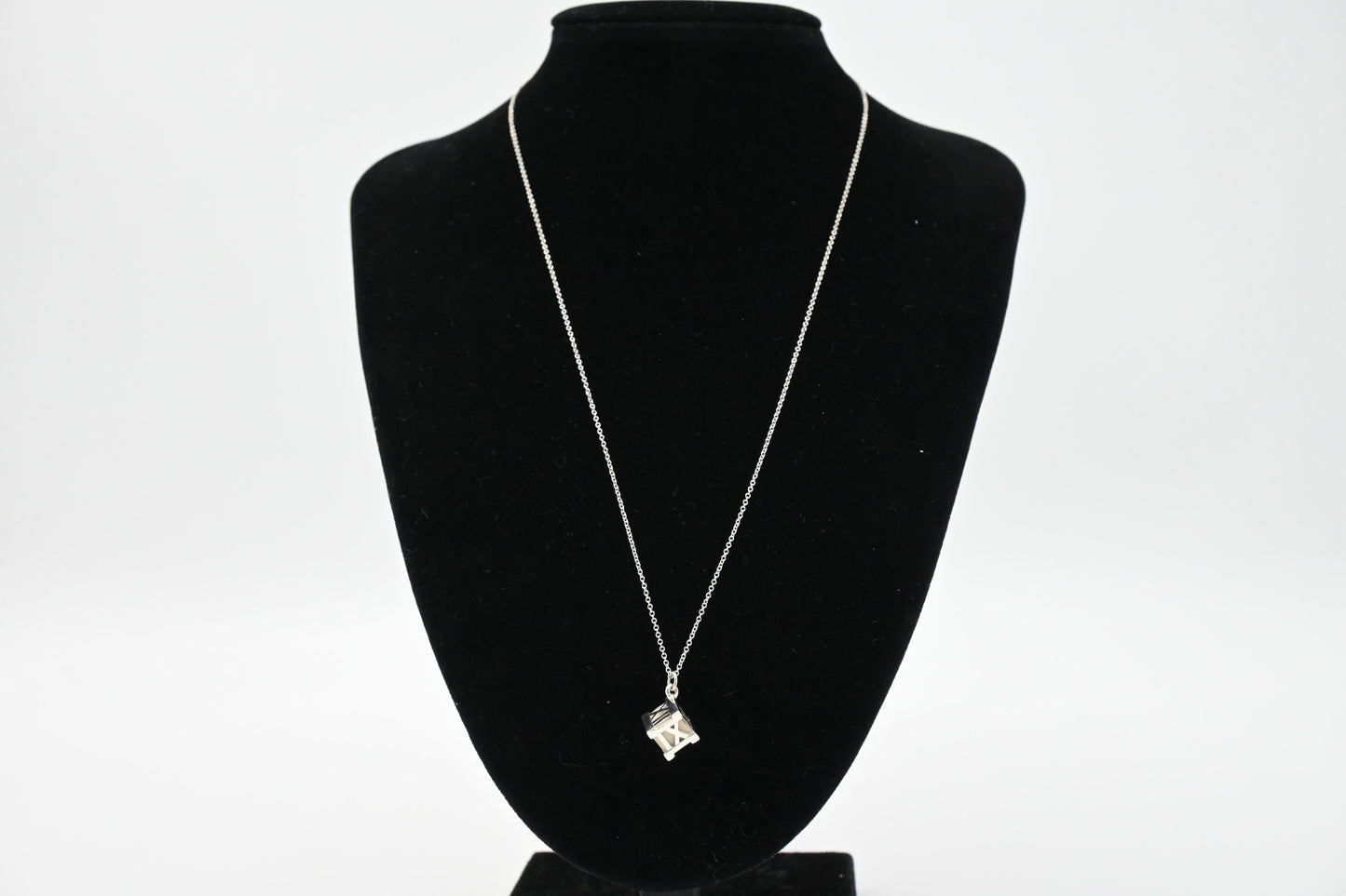 Tiffany & Co. Atlas Cube Necklace in Sterling Silver