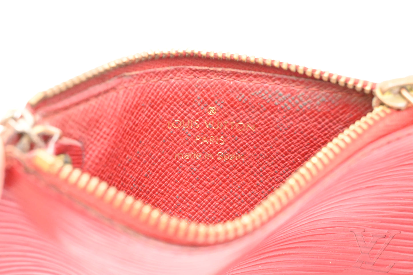 Louis Vuitton Pochette Cles in Red Epi Leather