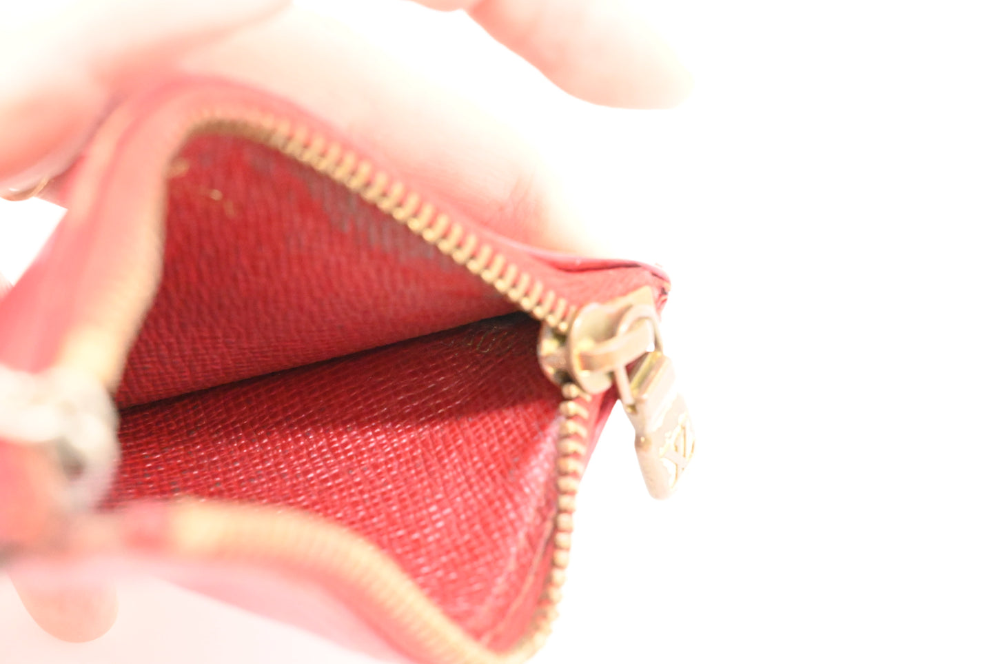 Louis Vuitton Pochette Cles in Red Epi Leather