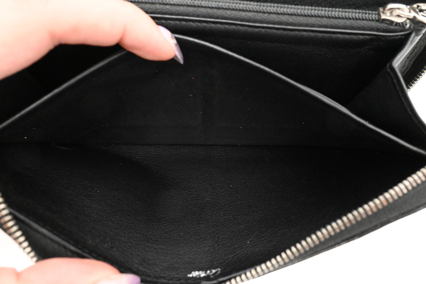 Cartier Zippy Long Wallet in Black Patent Leather