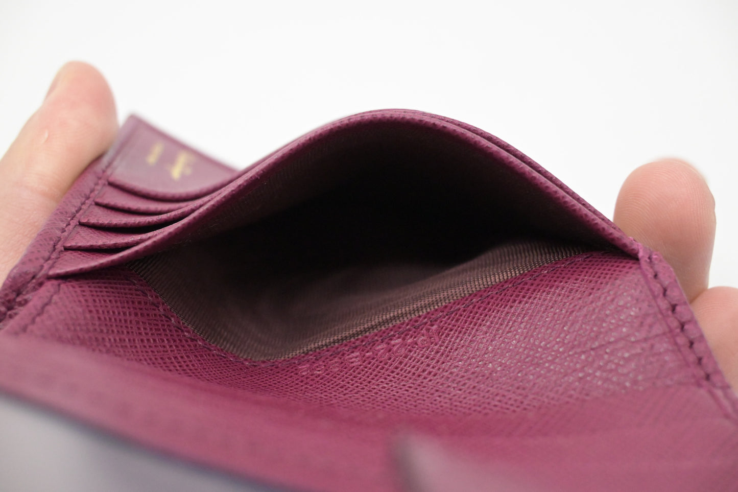 Ferragamo Compact Wallet in Pink Leather