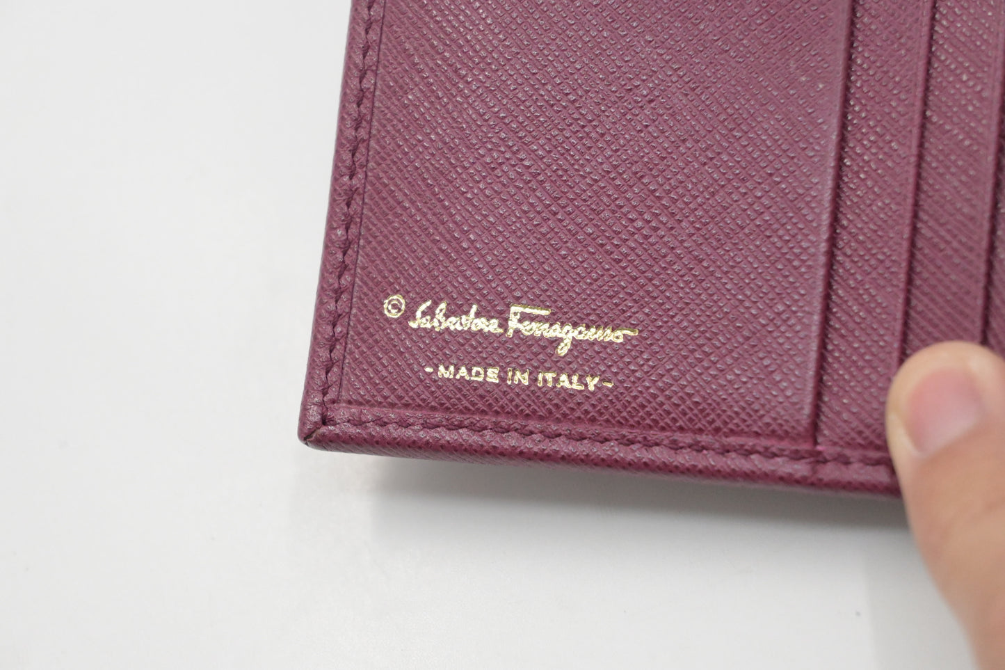 Ferragamo Compact Wallet in Pink Leather