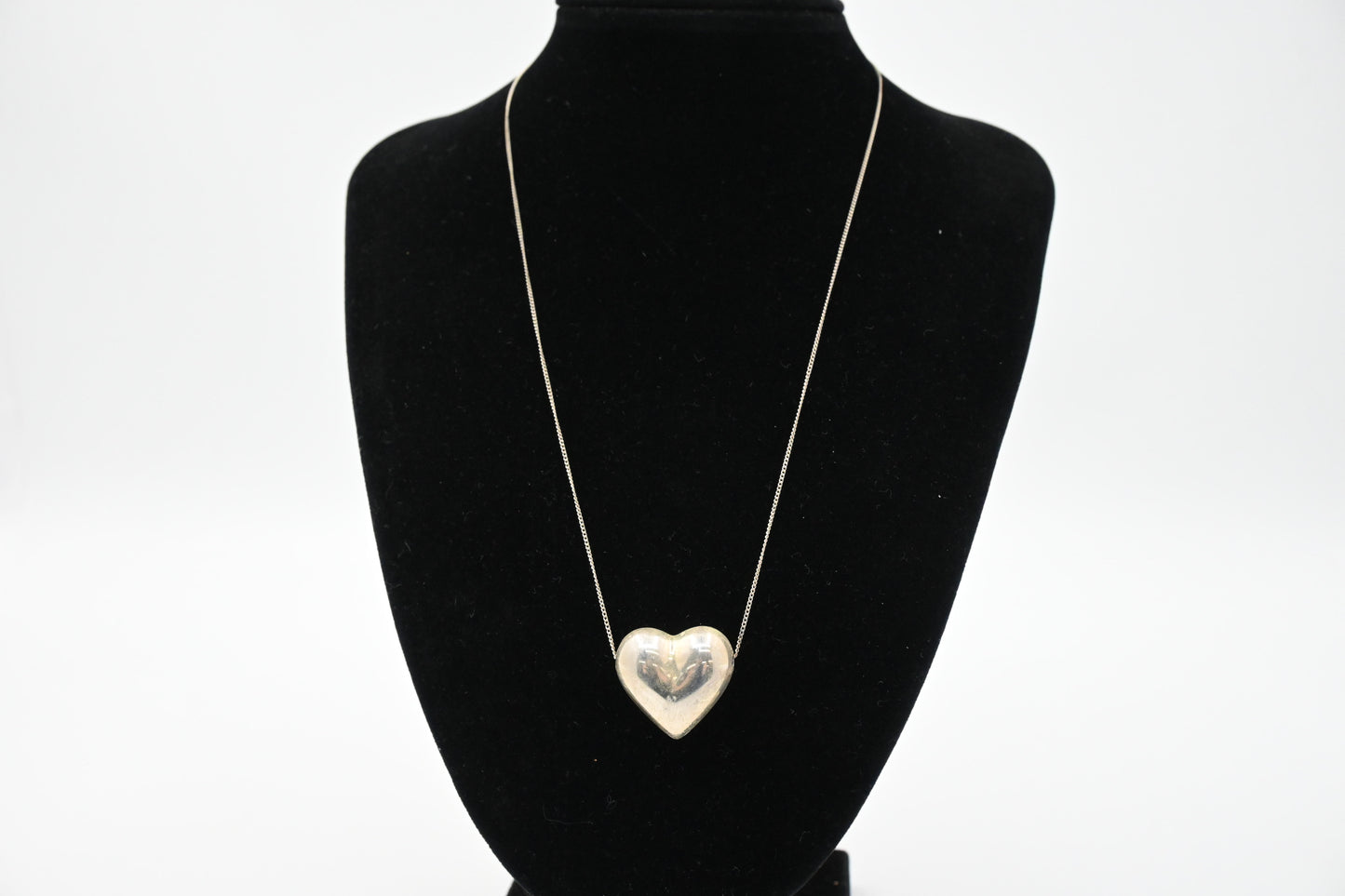 Tiffany & Co. Puffed Heart Necklace in Sterling Silver
