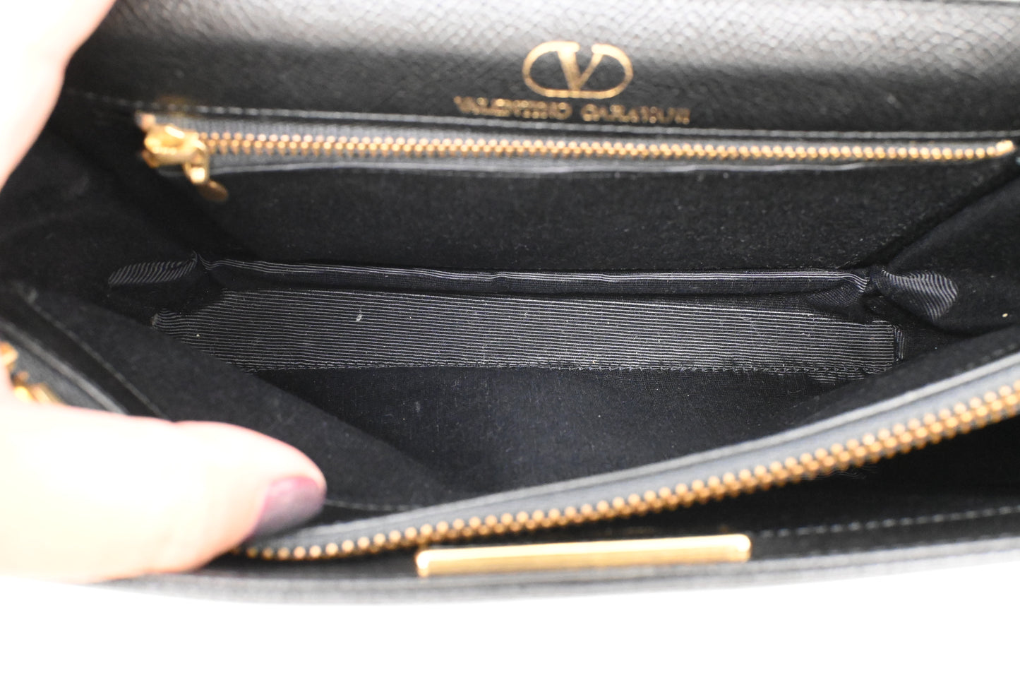 Valentino Handbag in Black Leather