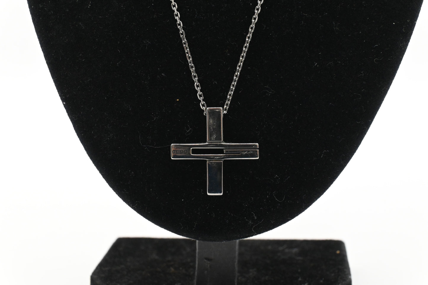 Gucci G Cutout Cross Necklace