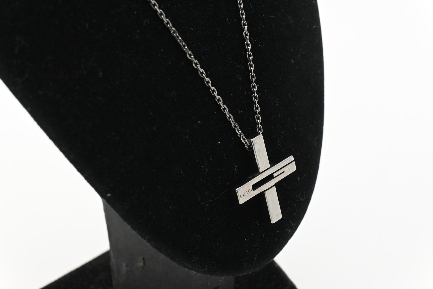 Gucci G Cutout Cross Necklace