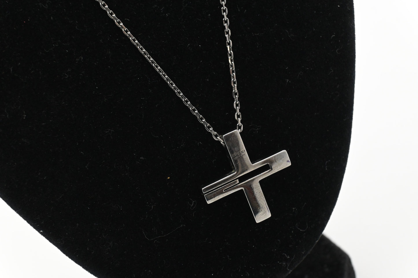 Gucci G Cutout Cross Necklace