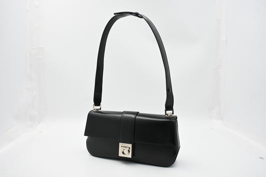 Ferragamo Shoulder Bag in Black Leather