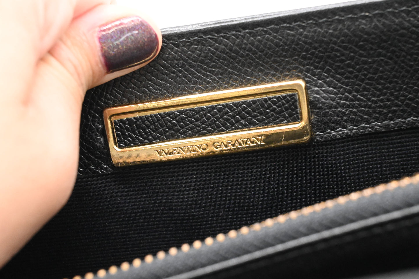 Valentino Handbag in Black Leather