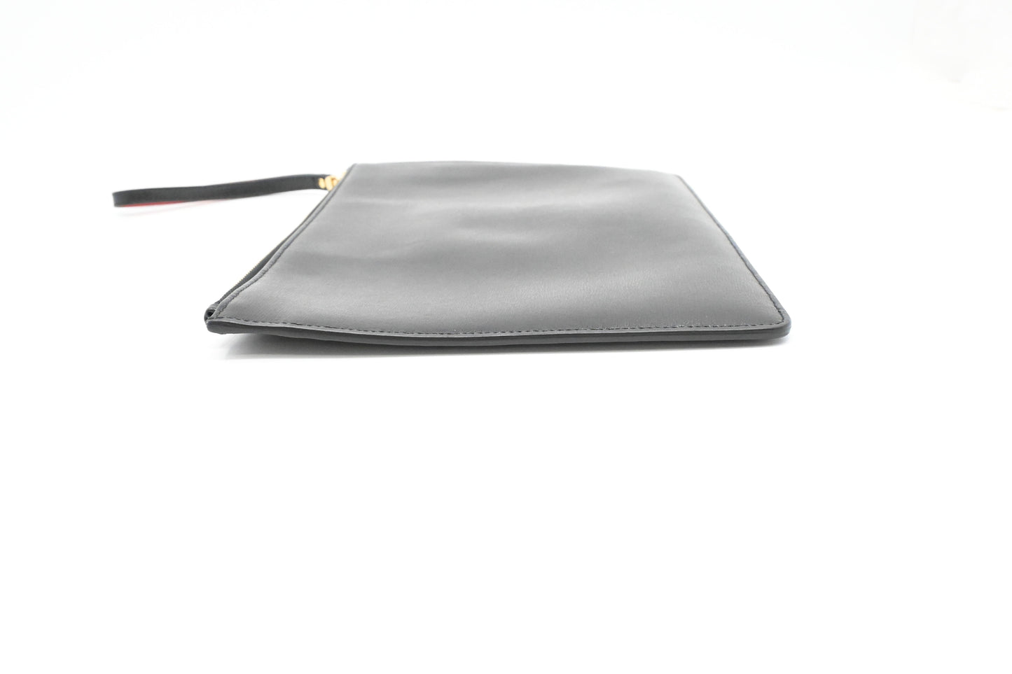 Ferragamo Wrist Pouch in Black Leather