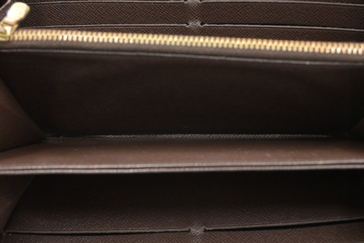 Louis Vuitton Long Zippy Wallet in Damier Ebene Canvas