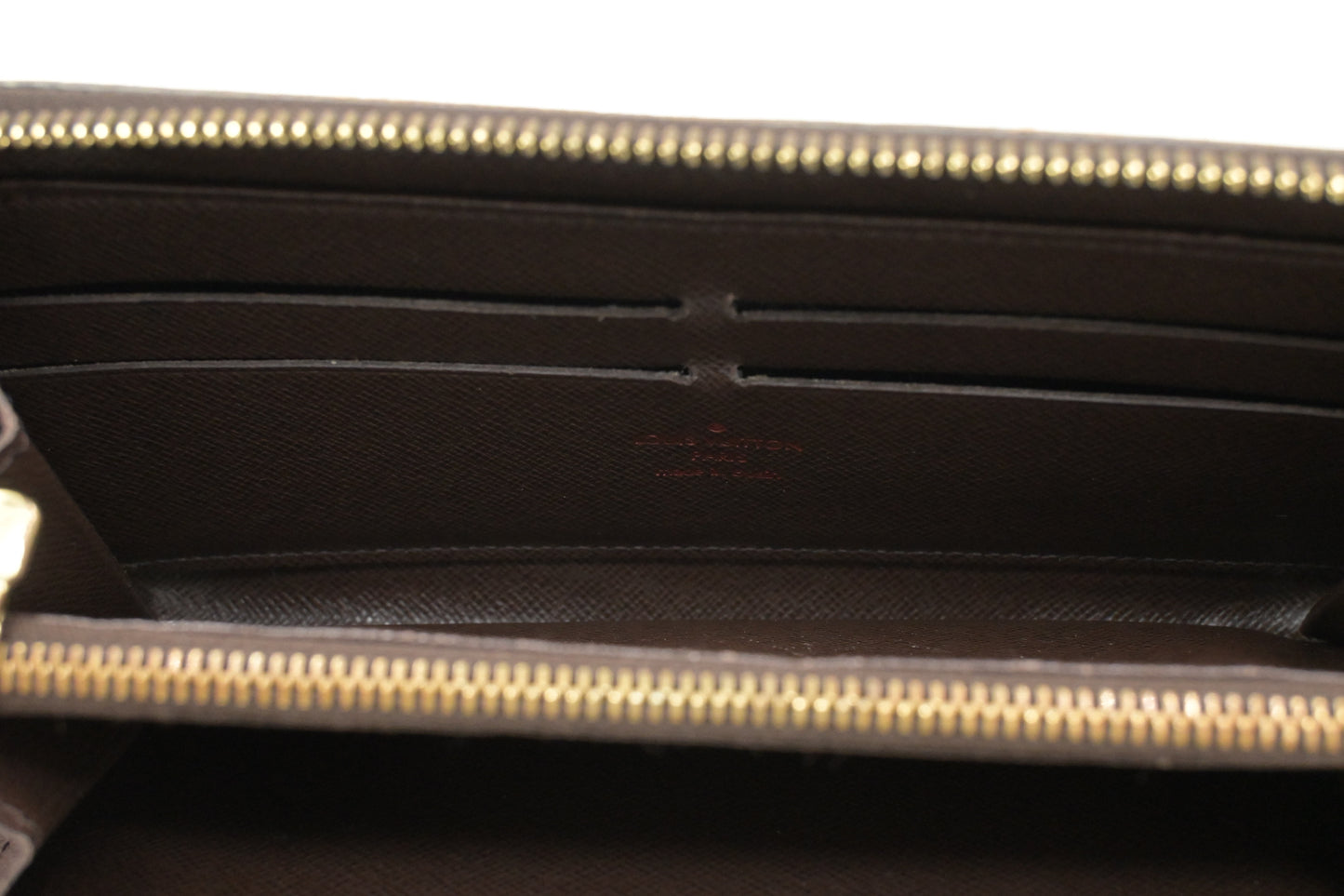 Louis Vuitton Long Zippy Wallet in Damier Ebene Canvas
