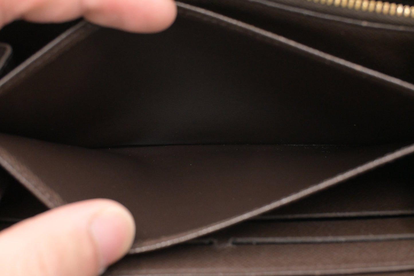 Louis Vuitton Long Zippy Wallet in Damier Ebene Canvas