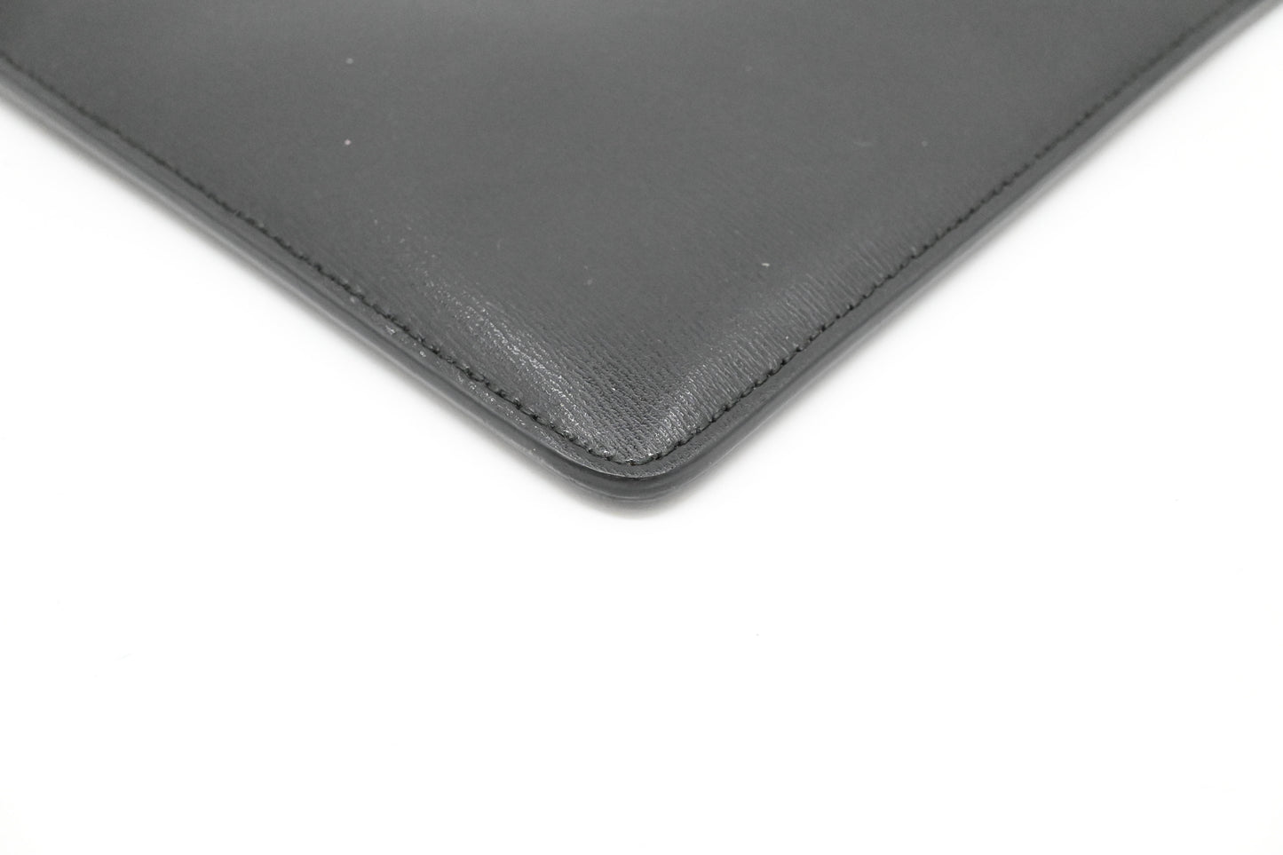 Ferragamo Wrist Pouch in Black Leather