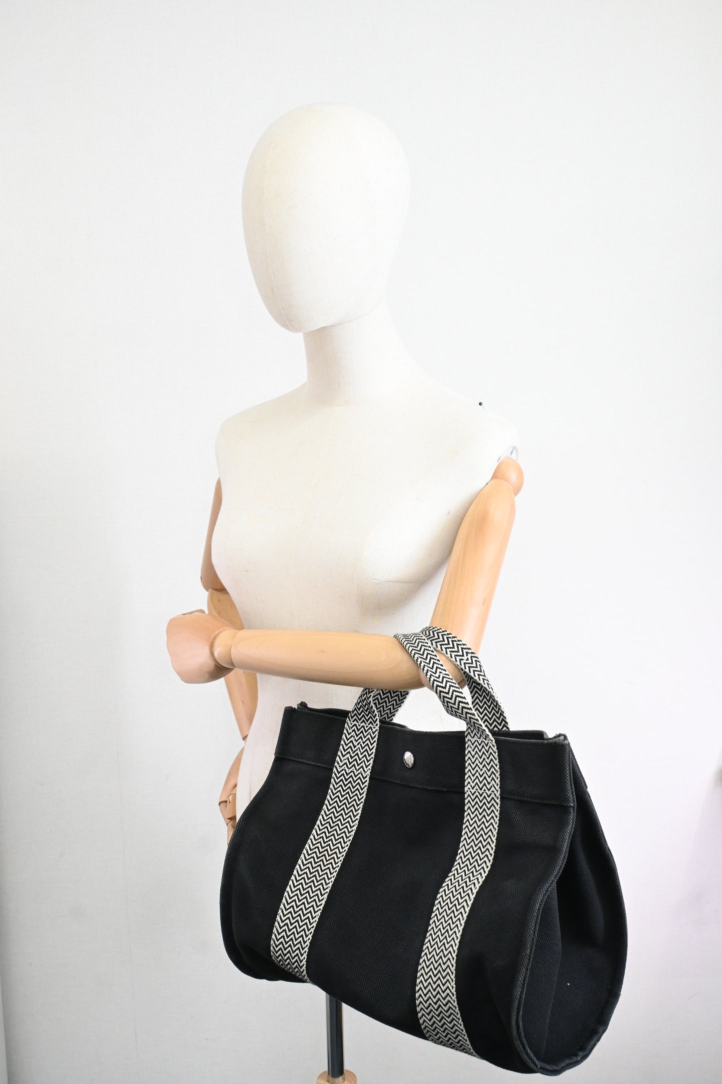 Hermes Cannes PM in Black Canvas