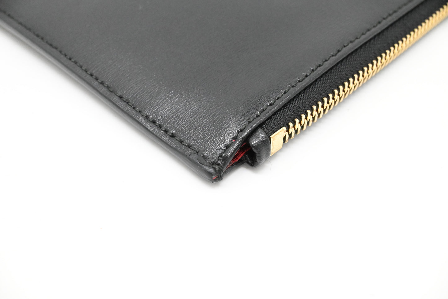 Ferragamo Wrist Pouch in Black Leather