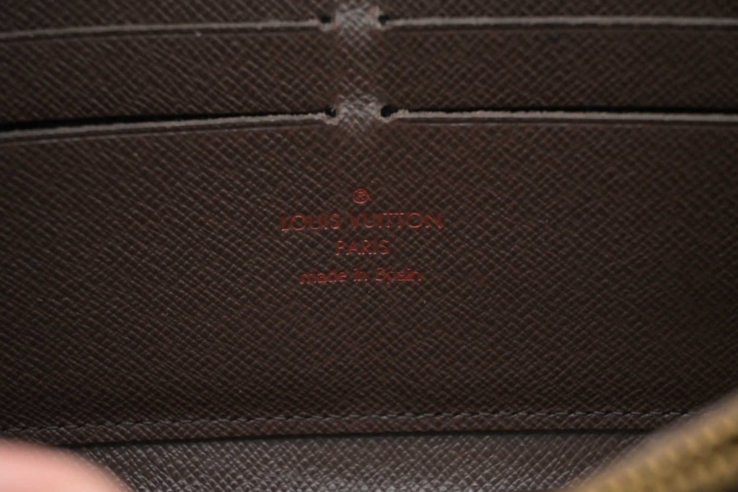 Louis Vuitton Long Zippy Wallet in Damier Ebene Canvas