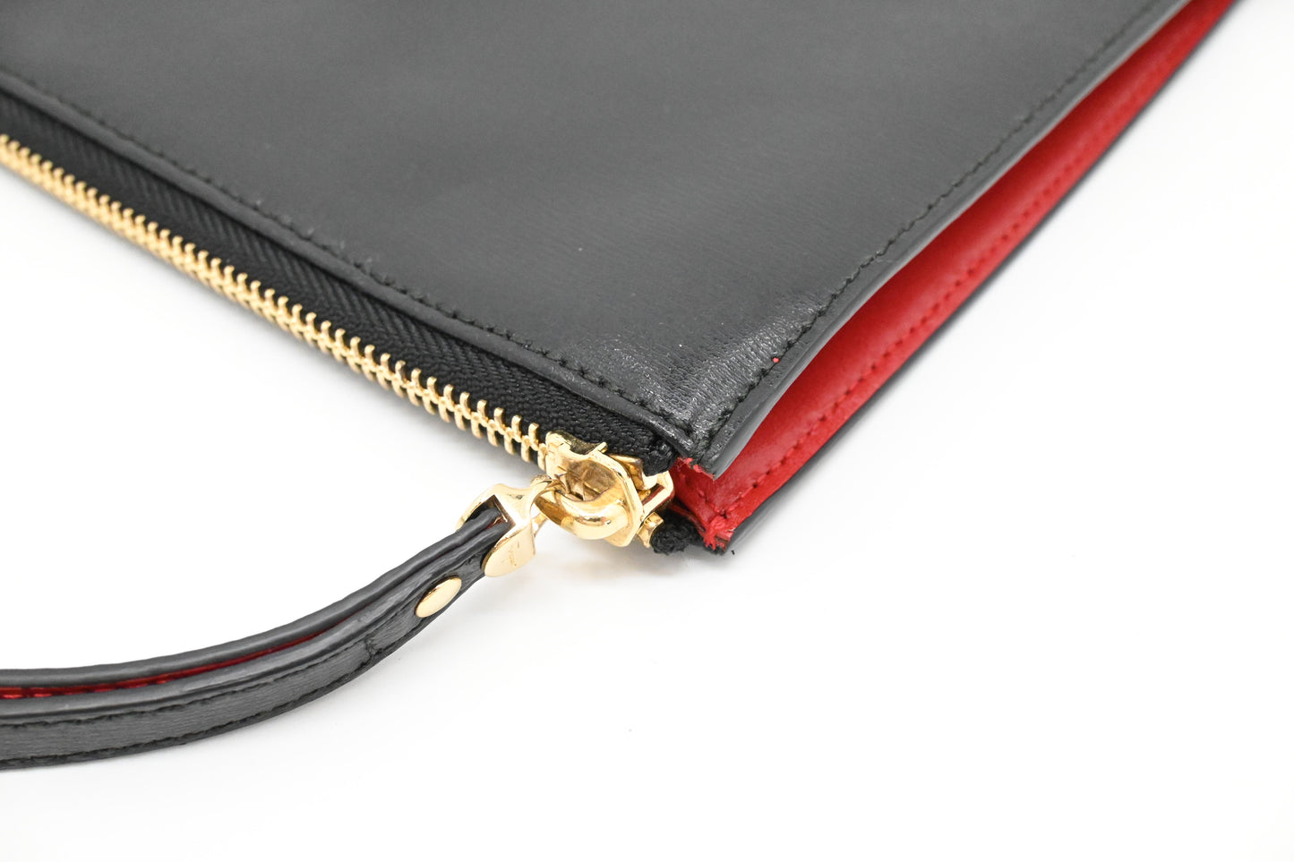 Ferragamo Wrist Pouch in Black Leather