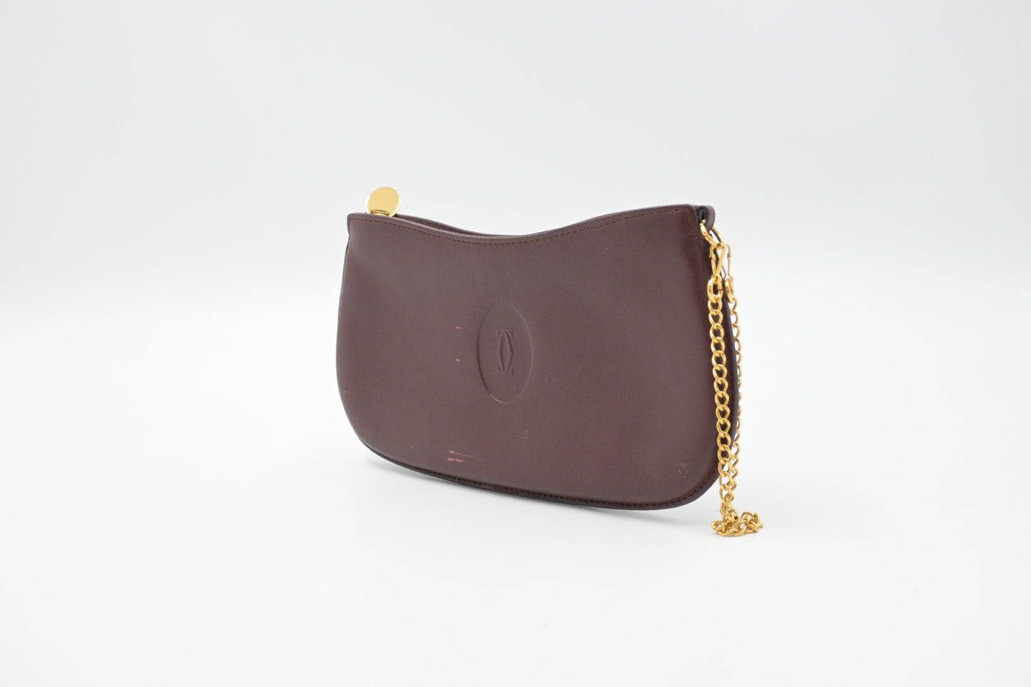 Cartier Pouch in Burgundy Leather
