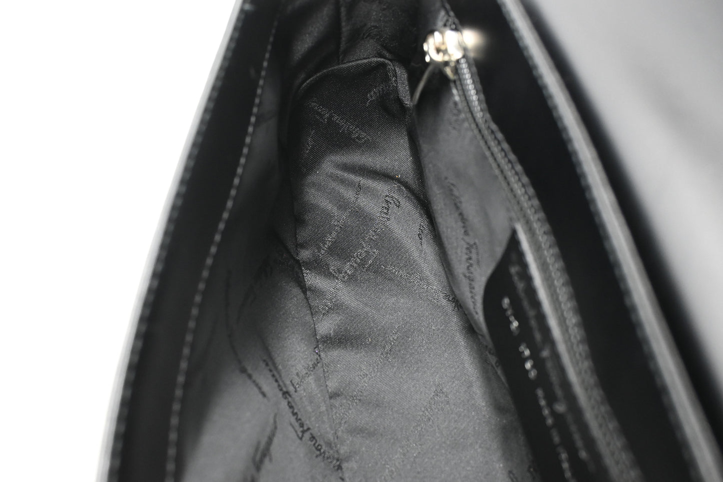 Ferragamo Shoulder Bag in Black Leather