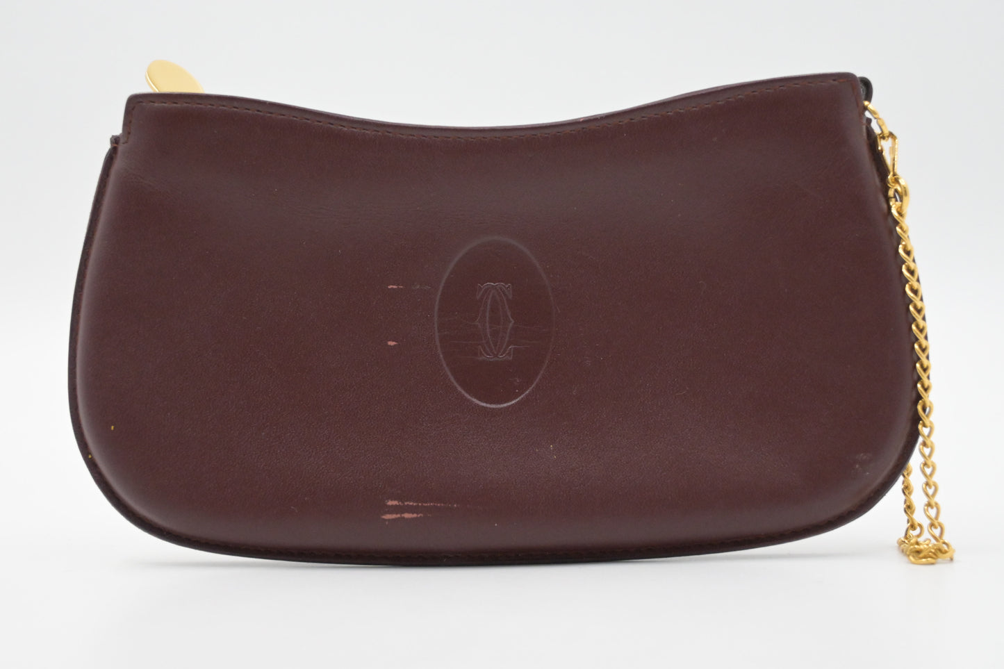 Cartier Pouch in Burgundy Leather