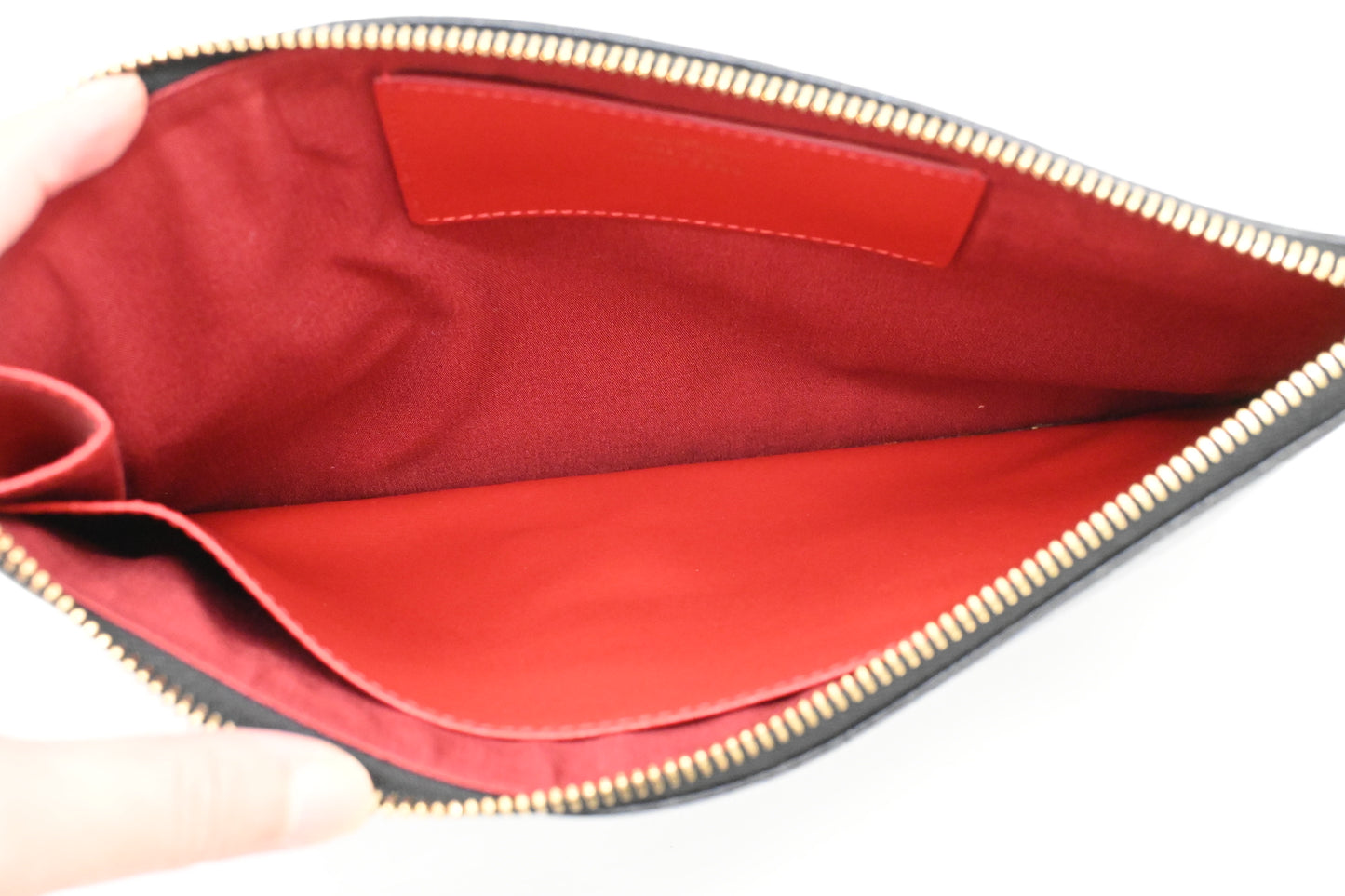 Ferragamo Wrist Pouch in Black Leather