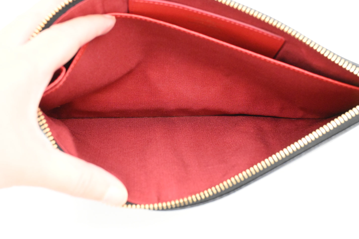 Ferragamo Wrist Pouch in Black Leather