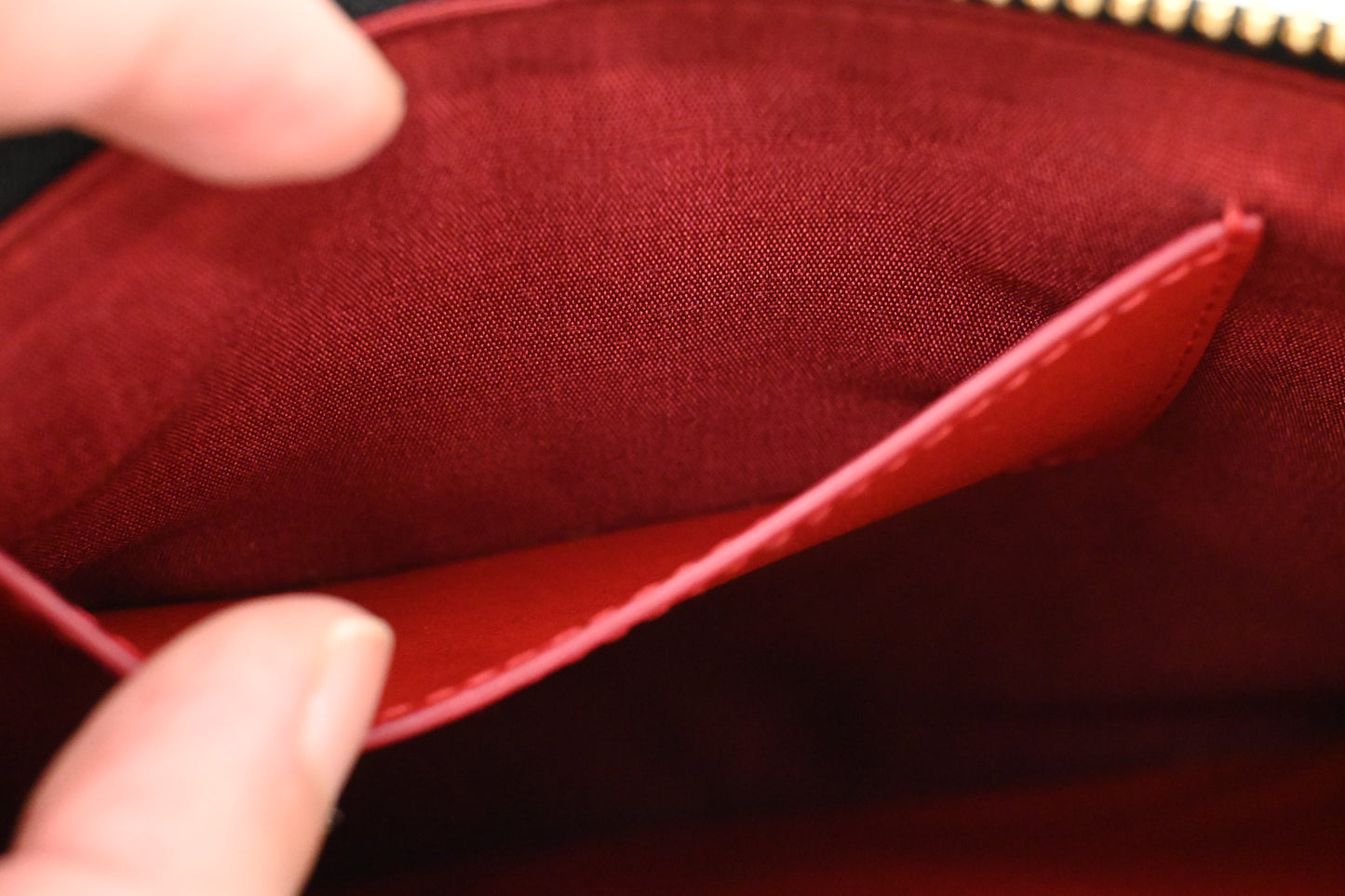 Ferragamo Wrist Pouch in Black Leather