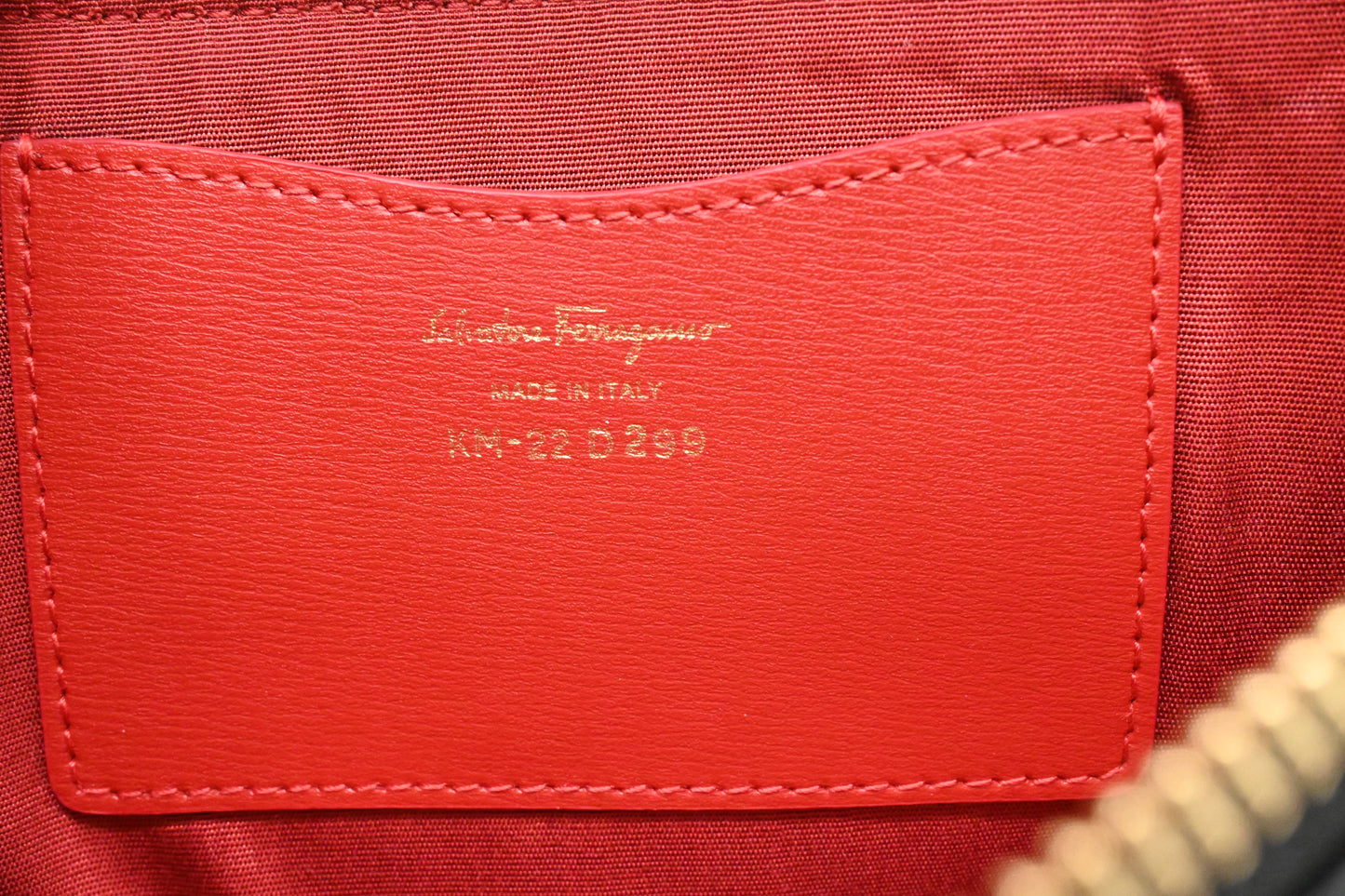 Ferragamo Wrist Pouch in Black Leather