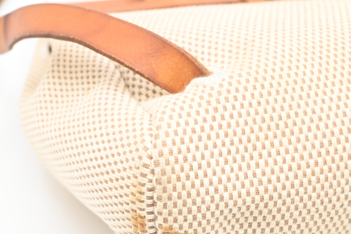 Hermes Herbag Sac a Dos Backpack in Beige Canvas