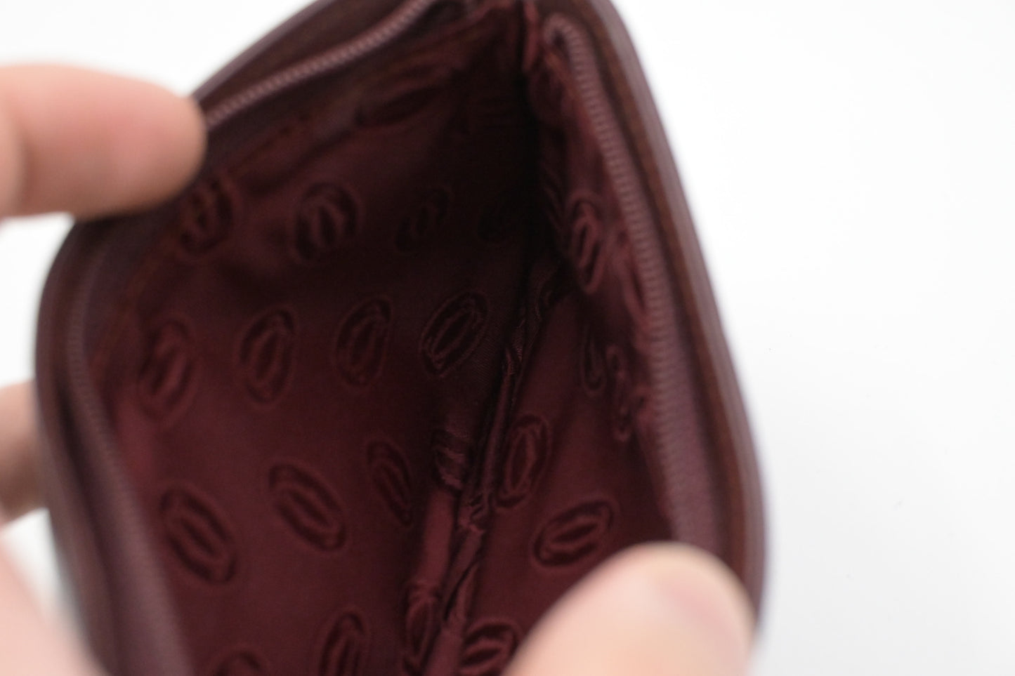 Cartier Pouch in Burgundy Leather