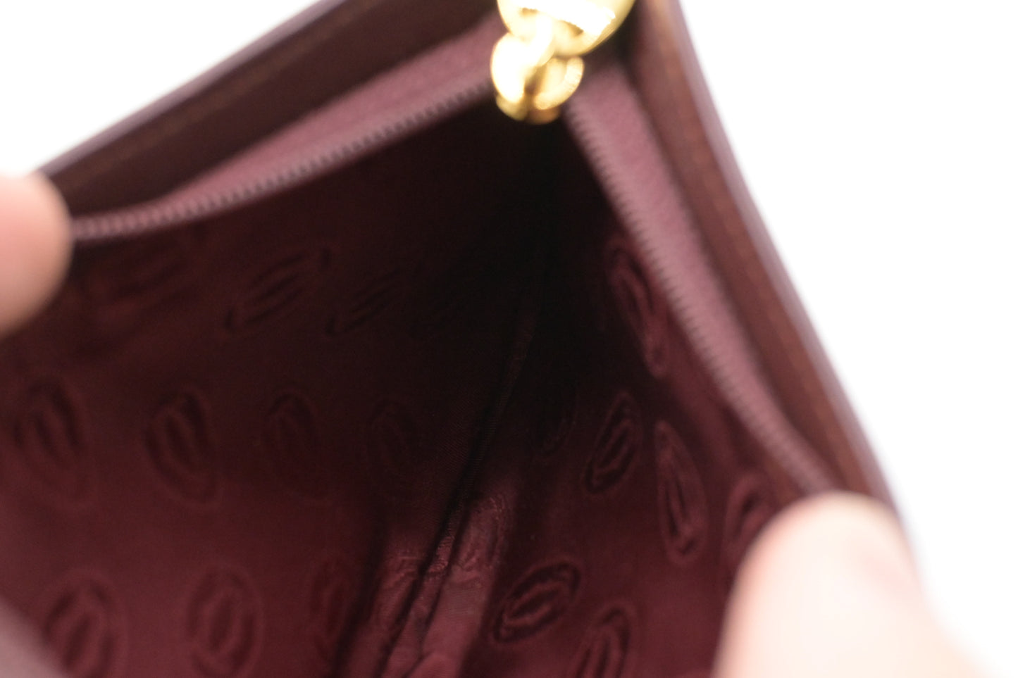 Cartier Pouch in Burgundy Leather