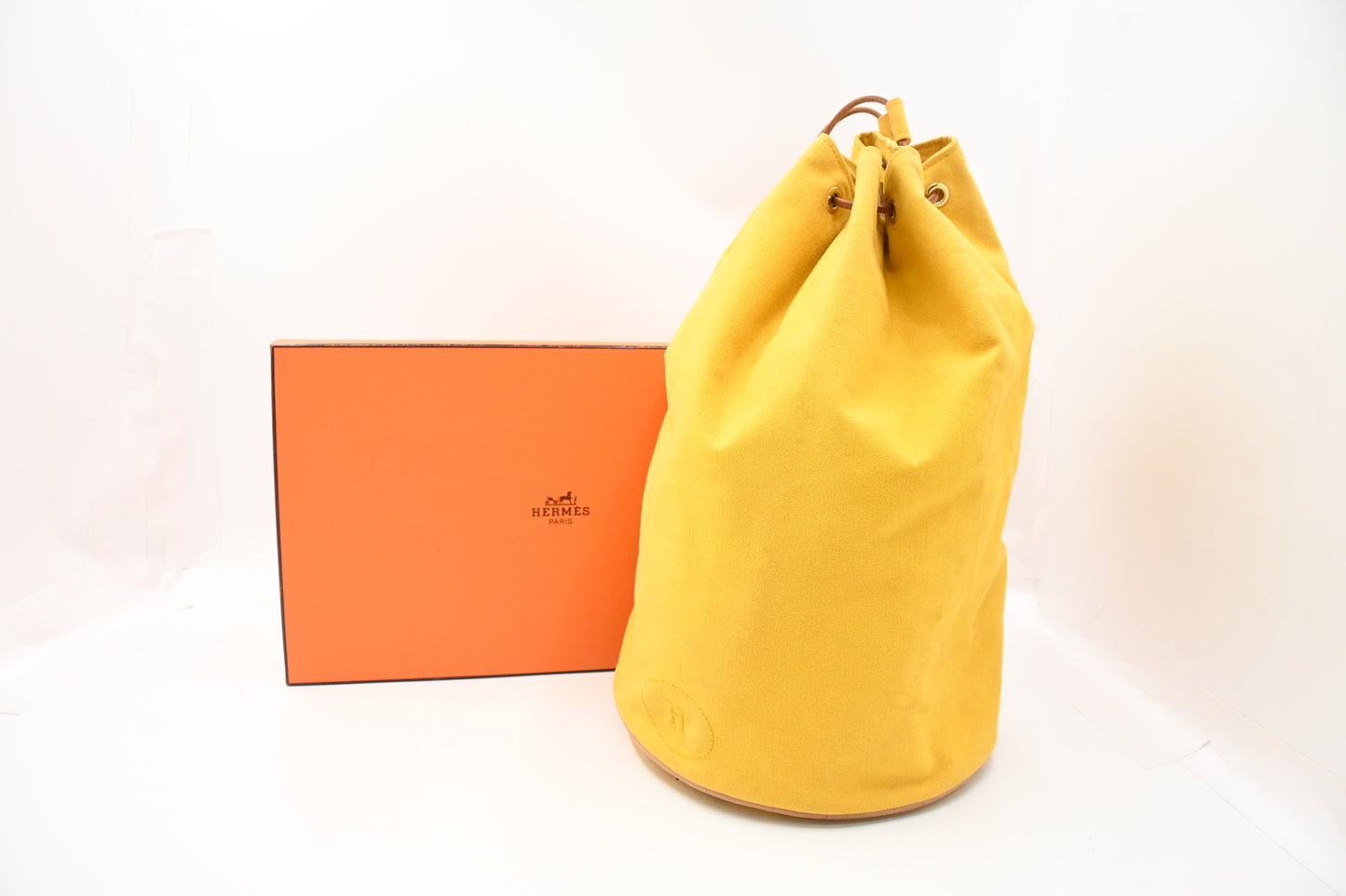 Hermes Polochon Mimile in Yelow Canvas