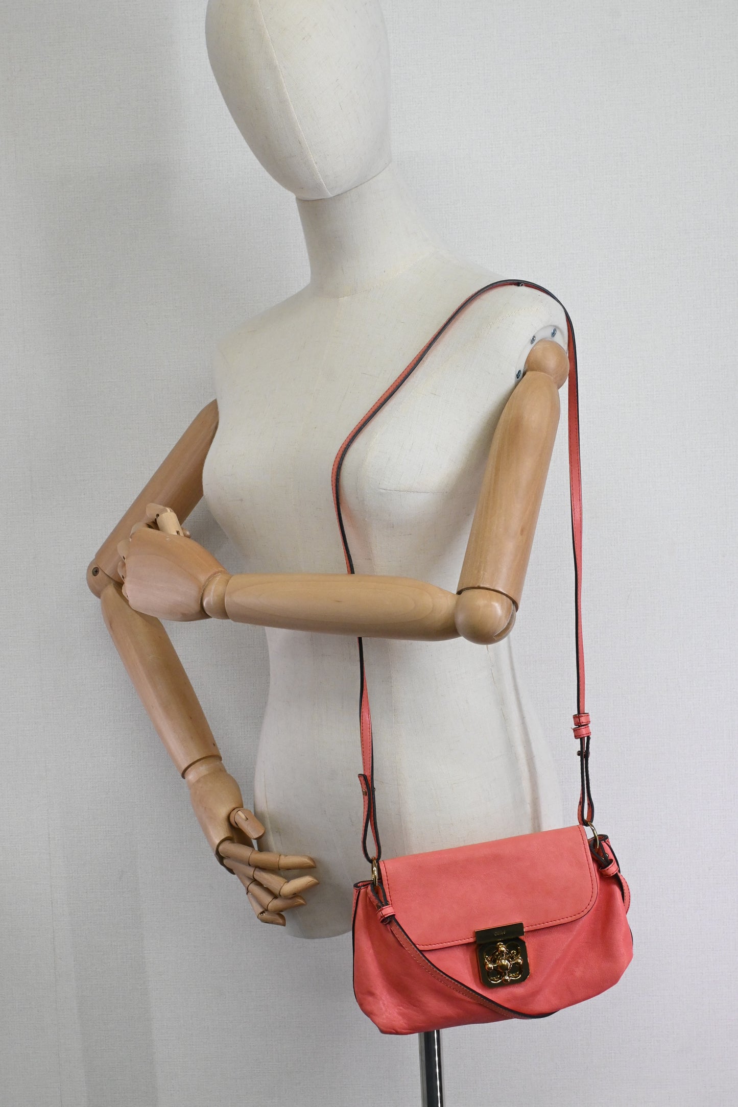Chloe Elsy 2way Bag in Pink Leather