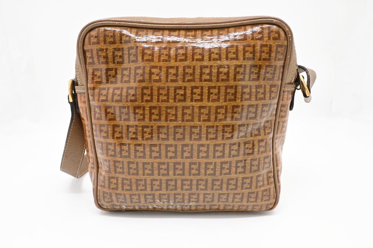 Fendi Shoulder Bag in Coated Zucchino Canvas