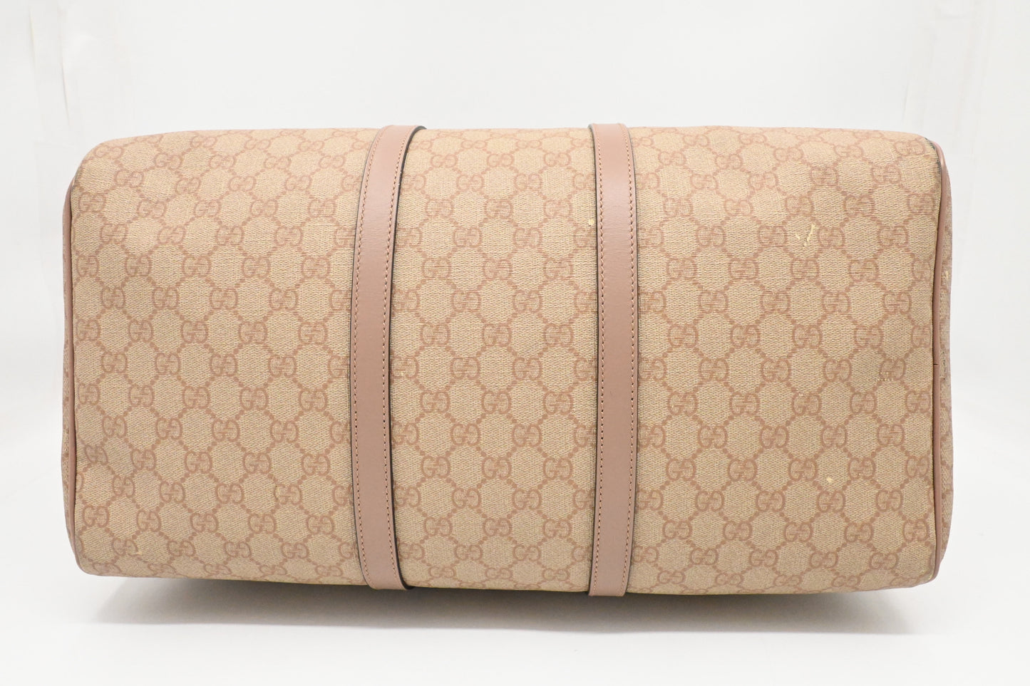 Gucci Boston Bag in Pink GG Supreme Canvas