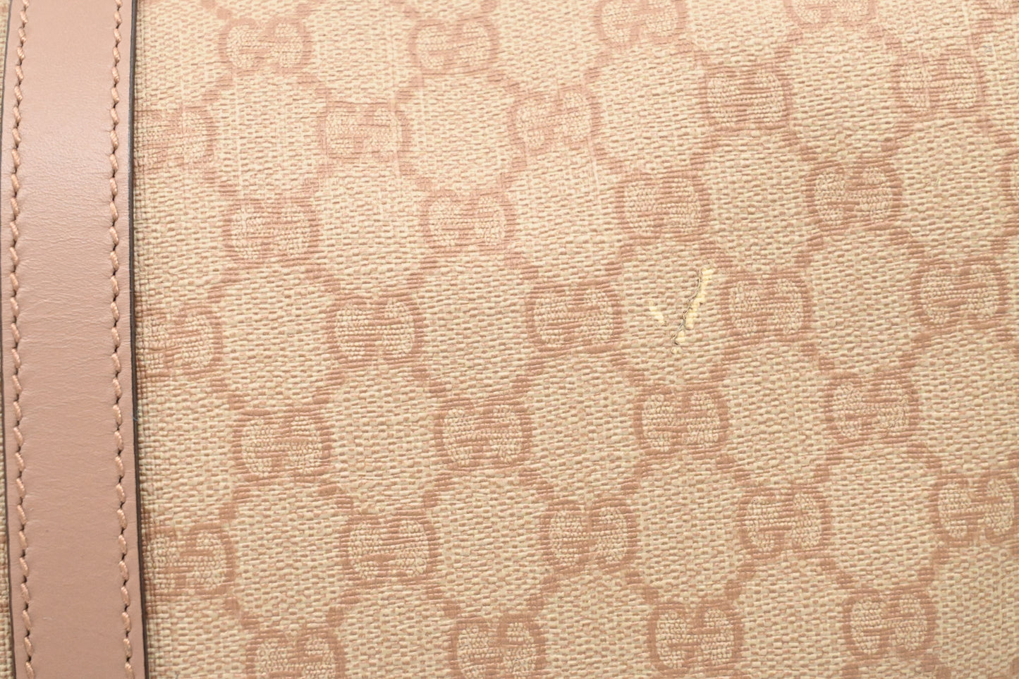 Gucci Boston Bag in Pink GG Supreme Canvas