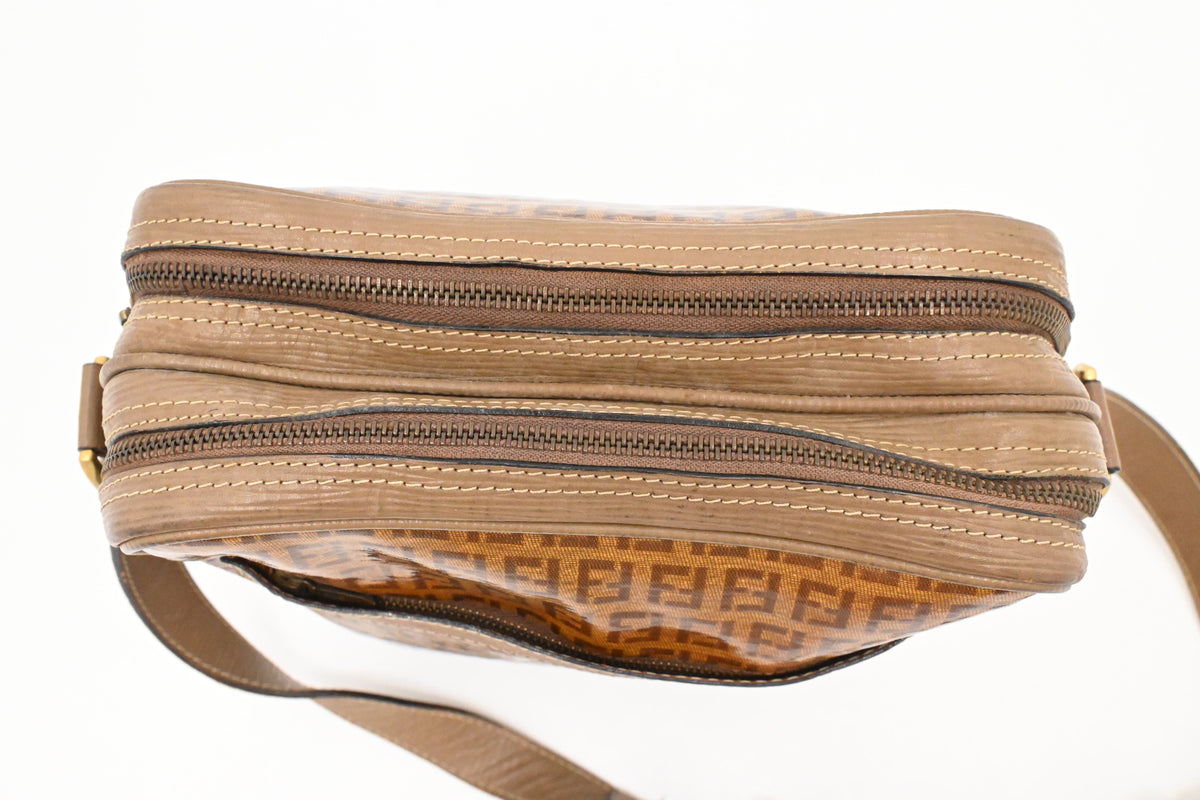 Fendi Shoulder Bag in Coated Zucchino Canvas