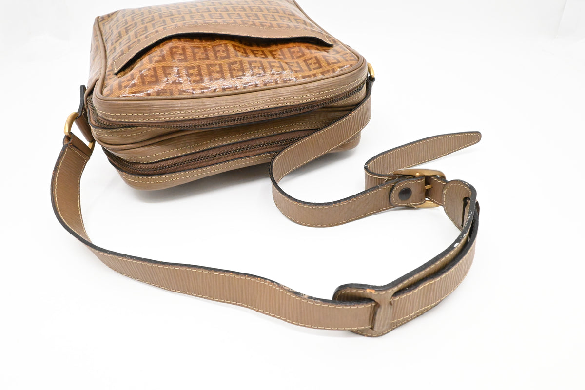 Fendi Shoulder Bag in Coated Zucchino Canvas