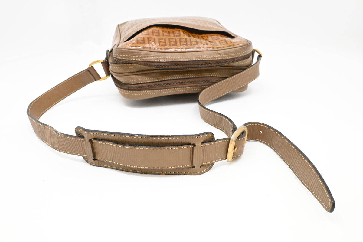 Fendi Shoulder Bag in Coated Zucchino Canvas