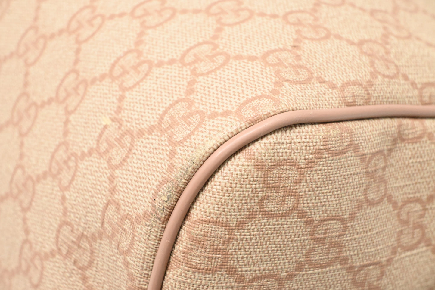 Gucci Boston Bag in Pink GG Supreme Canvas