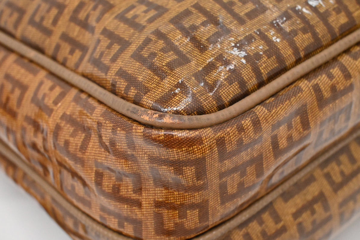 Fendi Shoulder Bag in Coated Zucchino Canvas