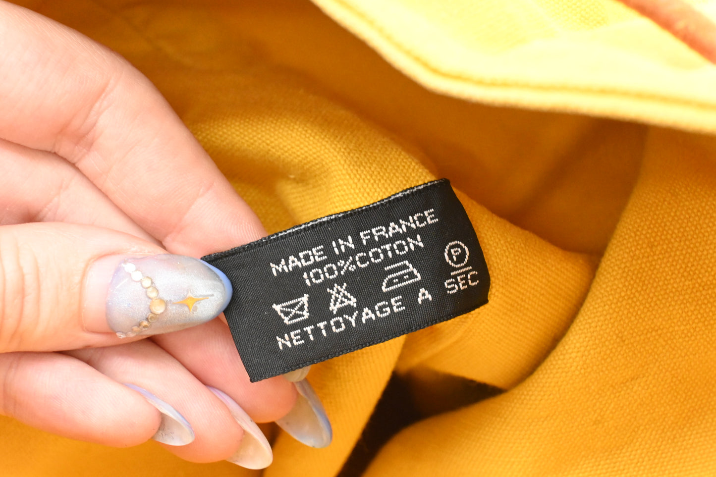 Hermes Polochon Mimile in Yelow Canvas