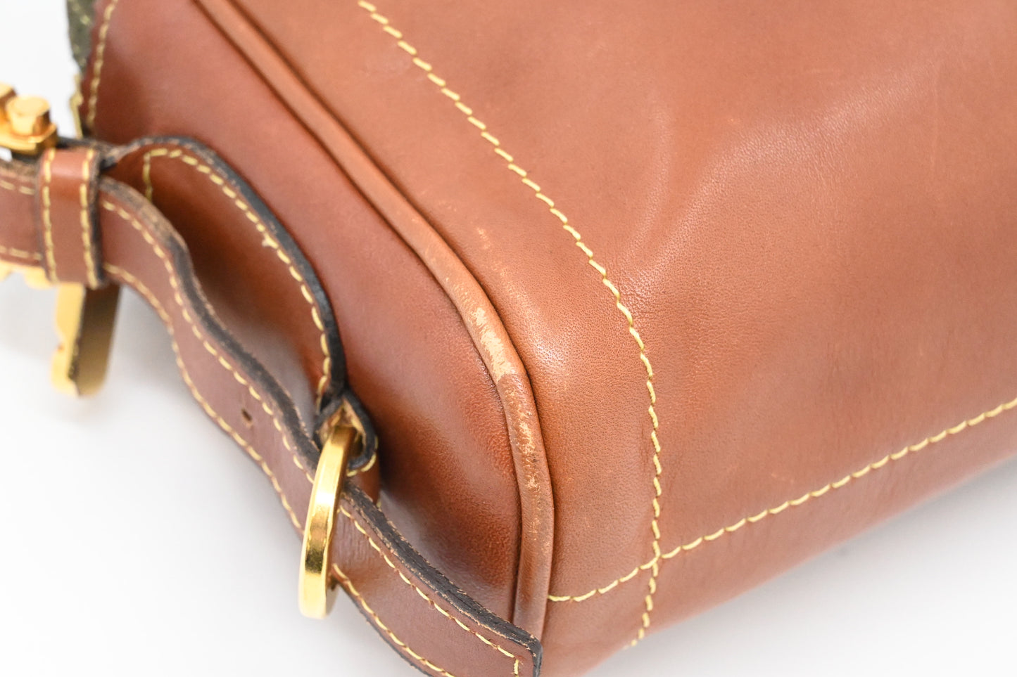 Loewe Crossbody in Brown Leather and Green Suede