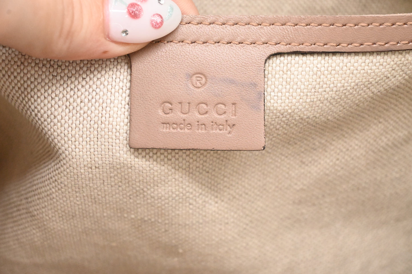 Gucci Boston Bag in Pink GG Supreme Canvas